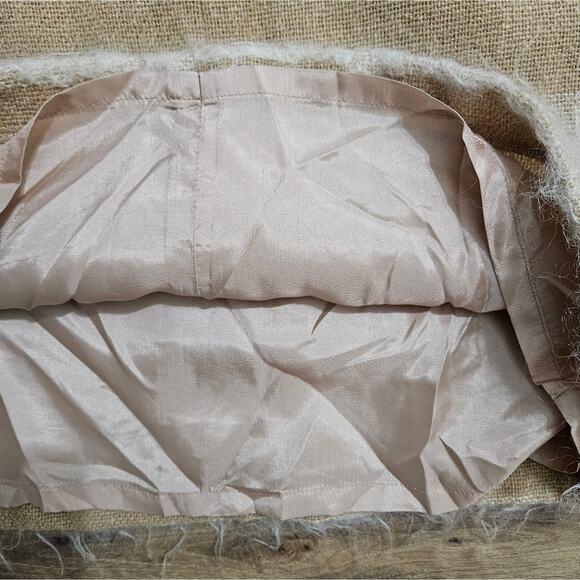 French Connection Wool Tan Eyelash Colorblock Two-Toned Lined Midi Skirt 10 - Picture 7 of 9